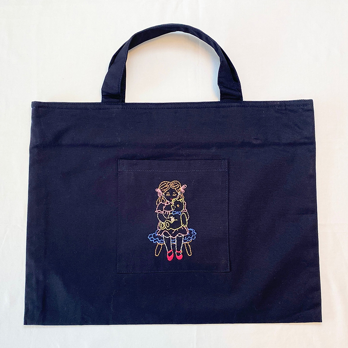 レッスンバッグ（女の子刺繍）