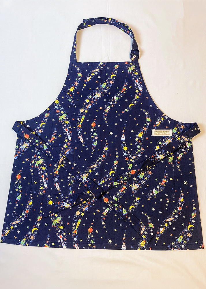 子供用エプロン（宇宙柄）